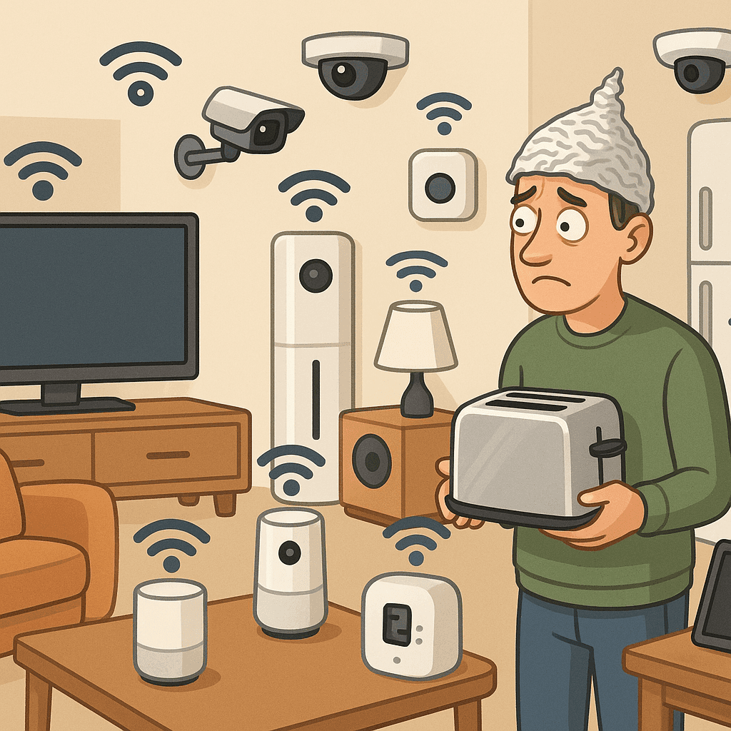 Nation Quietly Realizes Most ‘Smart’ Devices Are Actually Just Snitches With Night‑Lights