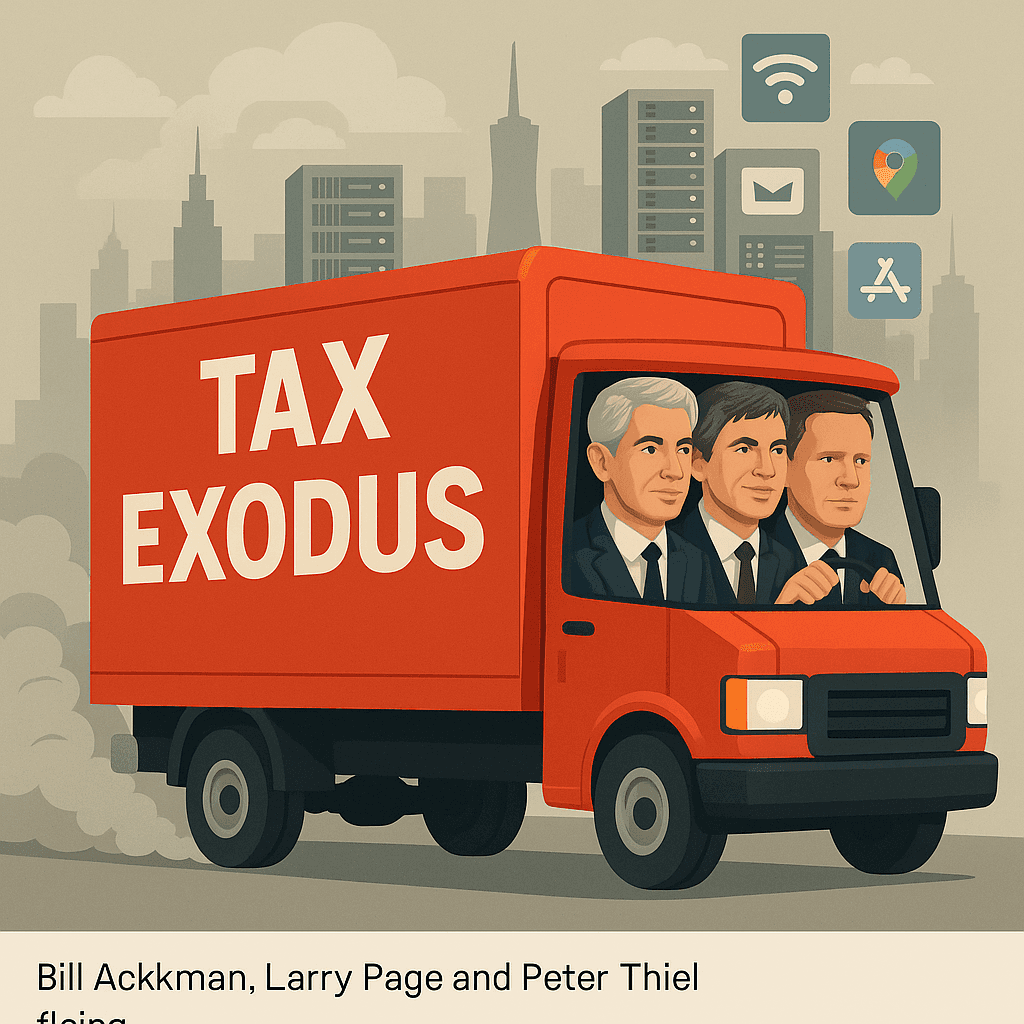 California Installs Billionaire Escape Lanes As Ackman, Page, Thiel Threaten To Take Their Servers And Go Home