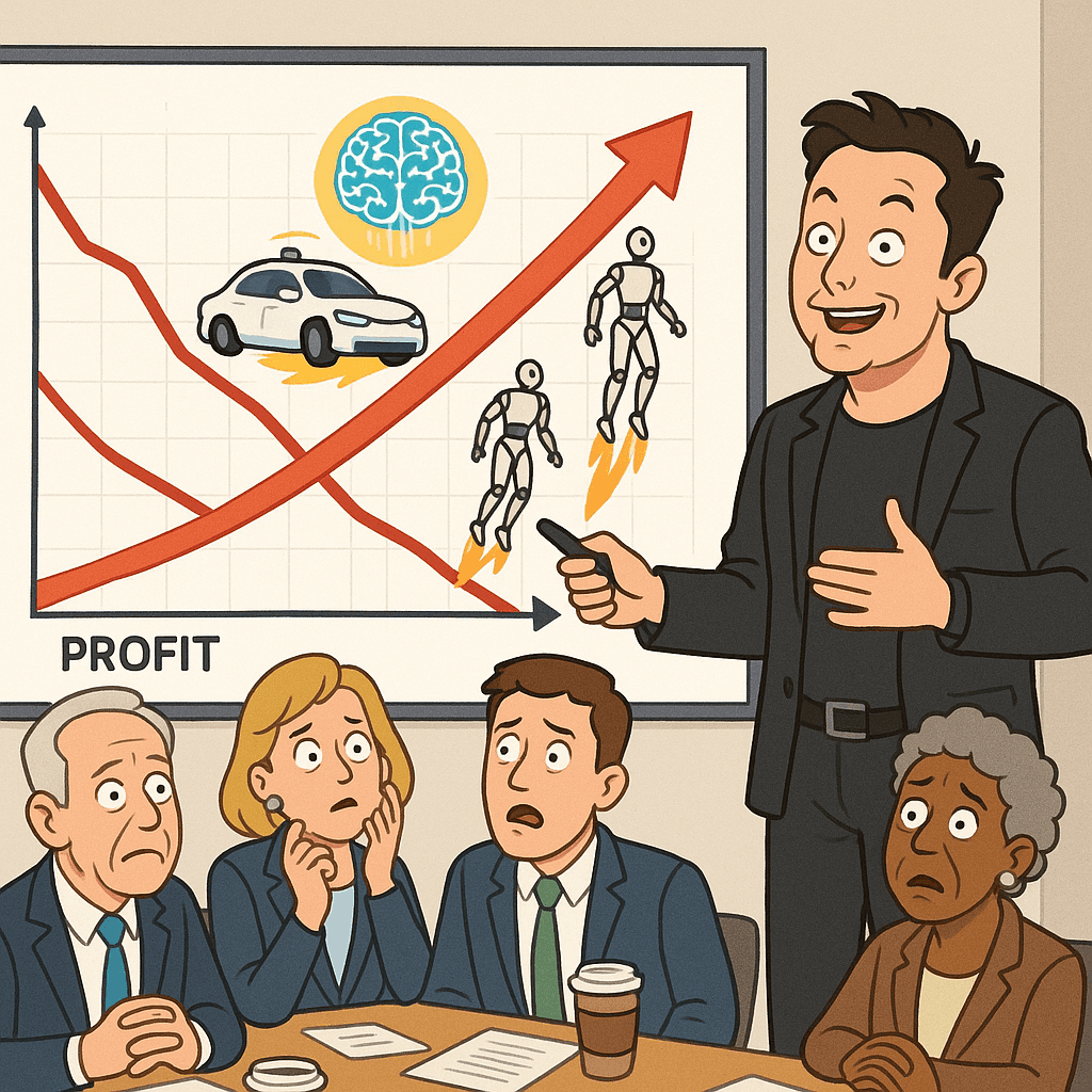 Tesla’s Revenue Drops As Musk Replaces Paying Customers With Imaginary Robotaxis