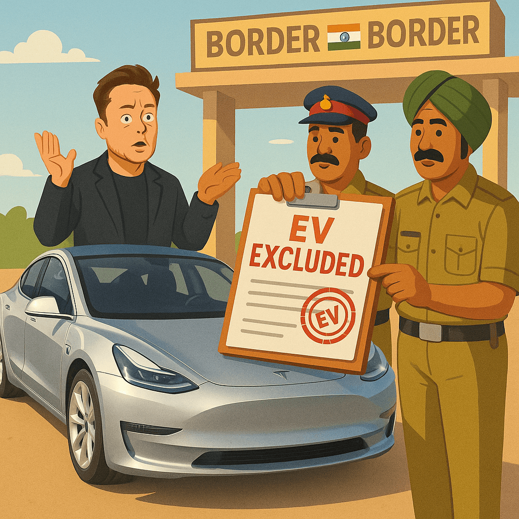 Tesla Shows Up to India’s EV Party, Finds Out It’s a Cow-Only Buffet