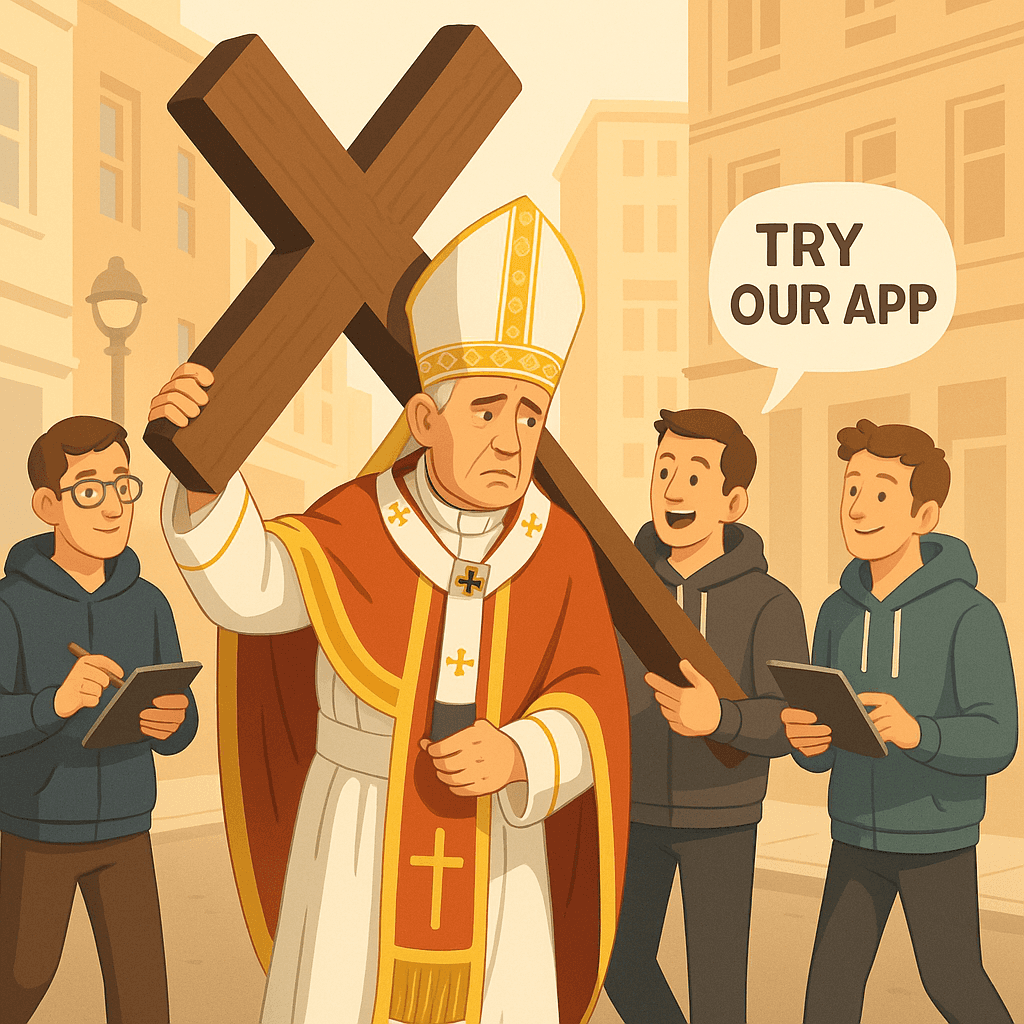 Pope Leo XIV To Manually Carry the Cross, Vatican PR Accidentally Invents ‘Wearable Suffering Tech’