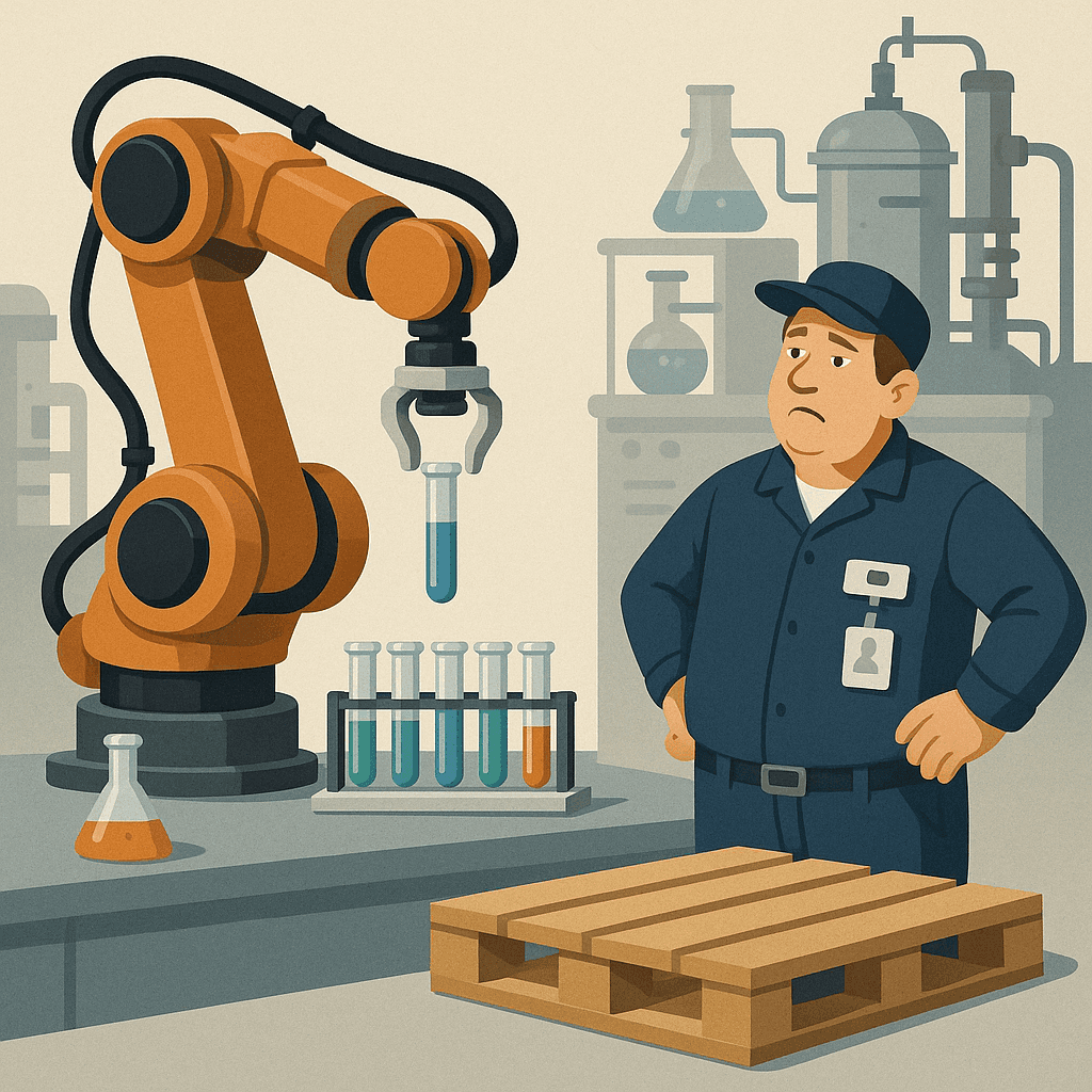 From Robot Arms to Drug Labs: AI Promises Fully Automated Wealth, Still Needs Steve From Night Shift