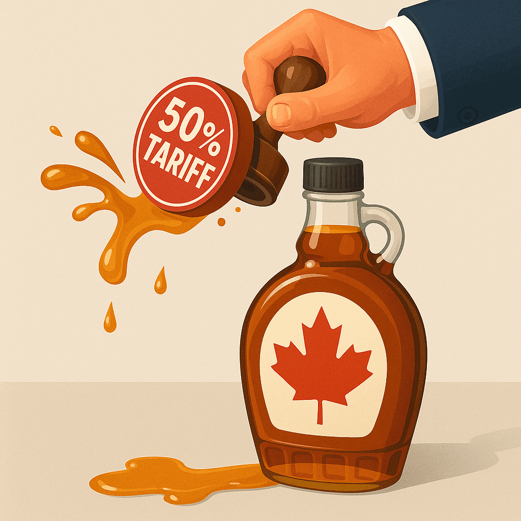 Trump Slaps 50% Tariff On ‘Stolen’ Canadian AI, Accidentally Hits Maple Syrup Instead