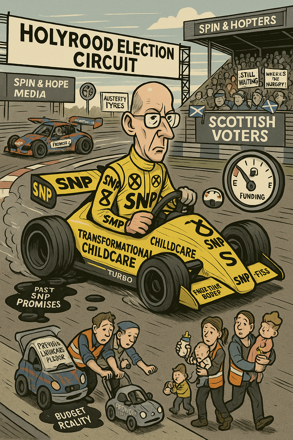 Childcare Grand Prix: The Swinney Spin