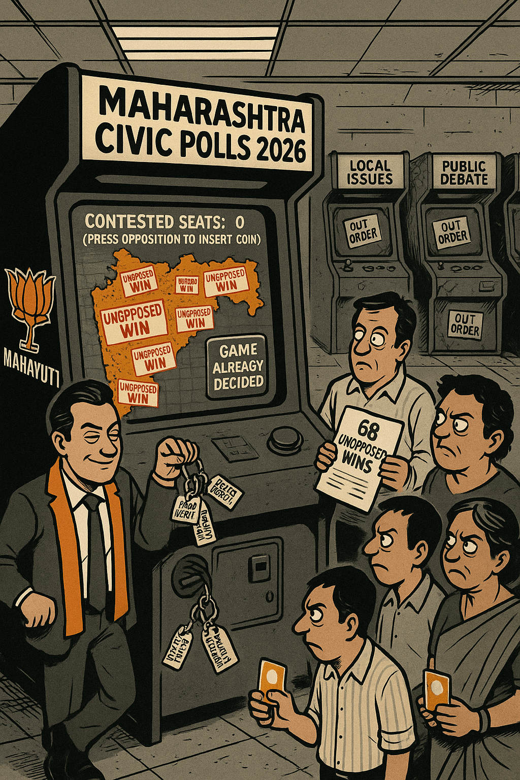 Democracy Walkover: Maharashtra Edition