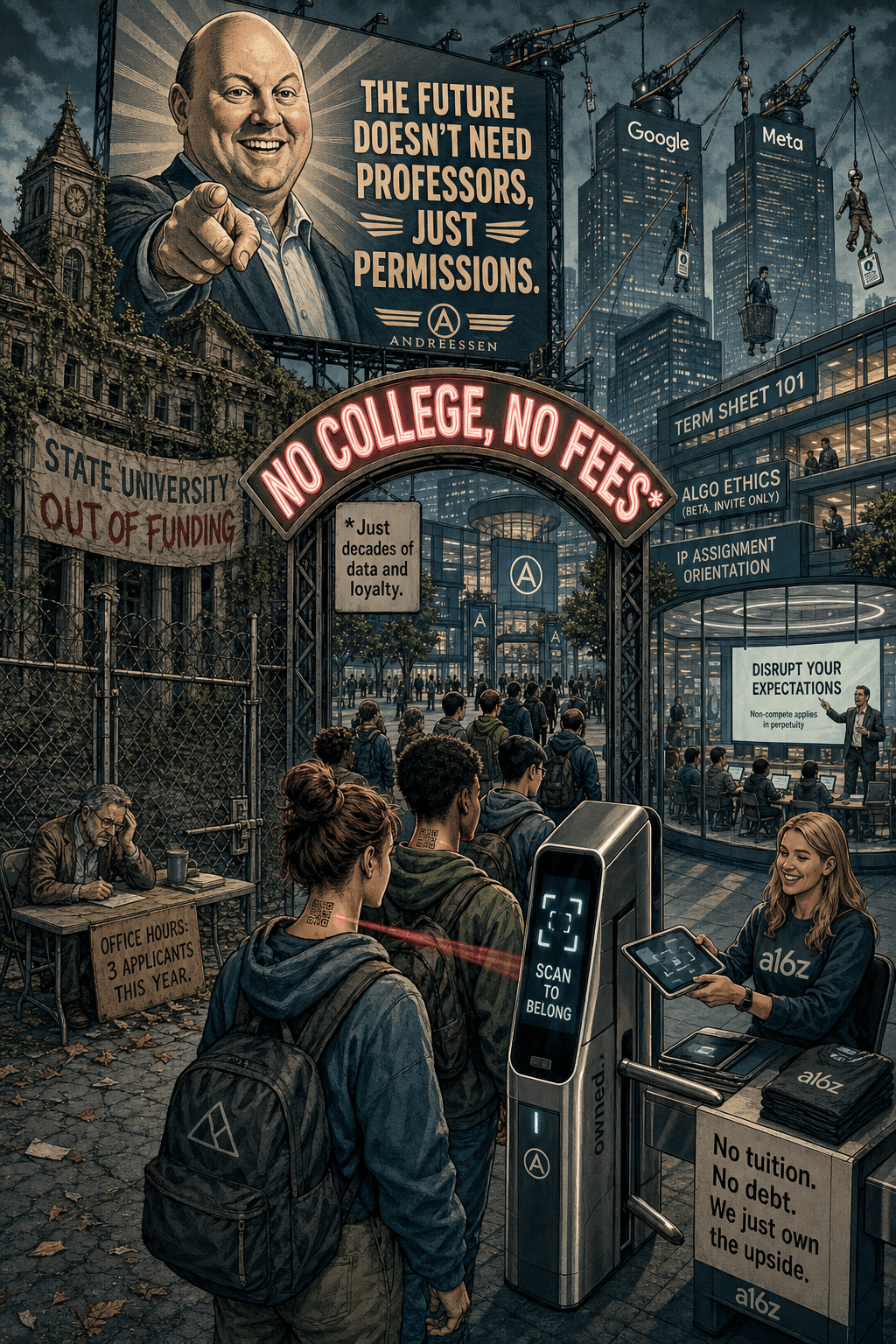 No College, No Fees, No Unions
