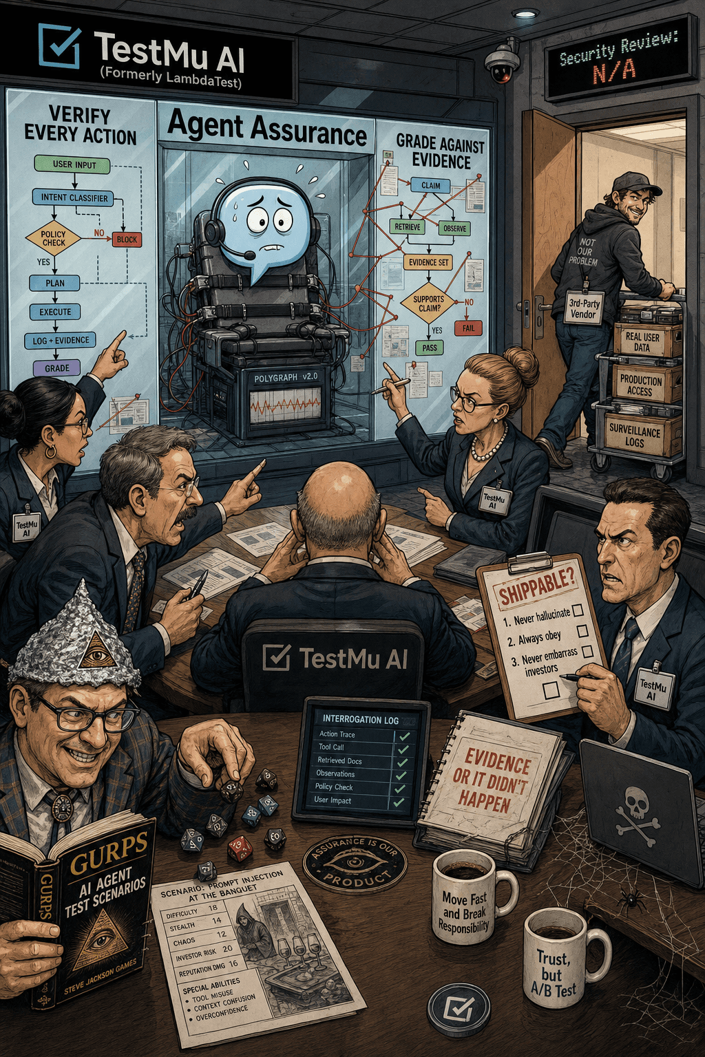 QA-non: The Agent Assurance Conspiracy Board