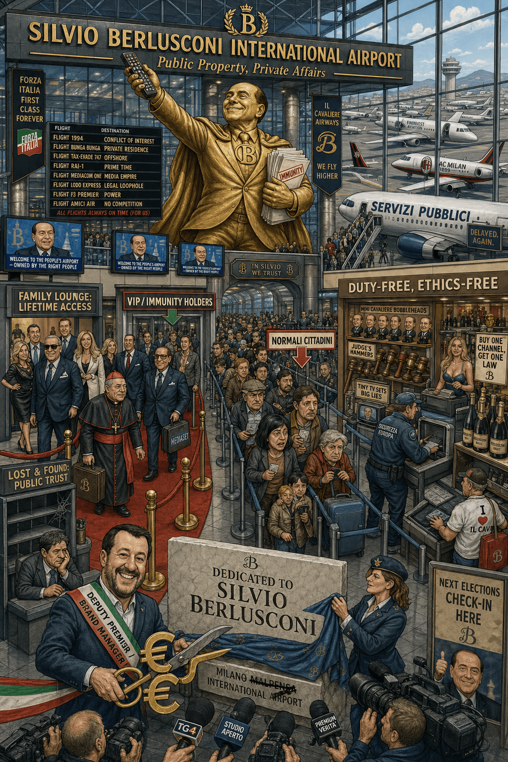 The Departures of Silvio Berlusconi International
