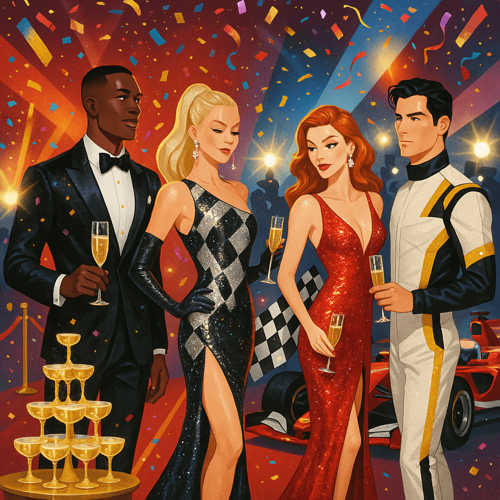 Design An Unhinged Glam Holiday Paddock Party And We’ll Reveal Your Chaotic F1 Power Couple Energy
